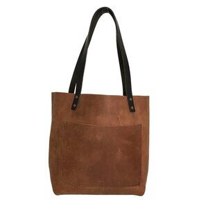 Portland Leather Goods Classic Honey Brown Leather Medium Tote Bag
